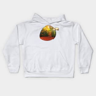 Acorn Outline (Autumn) Kids Hoodie